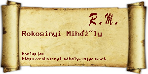 Rokosinyi Mihály névjegykártya