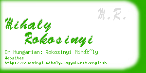 mihaly rokosinyi business card
